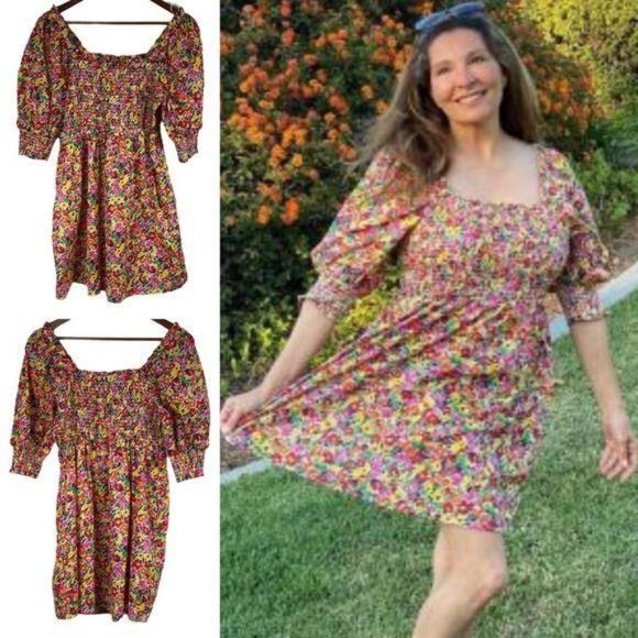 RIXO Dresses & Skirts - Mixed Floral Smocked Mini Dress RIXO x Target S